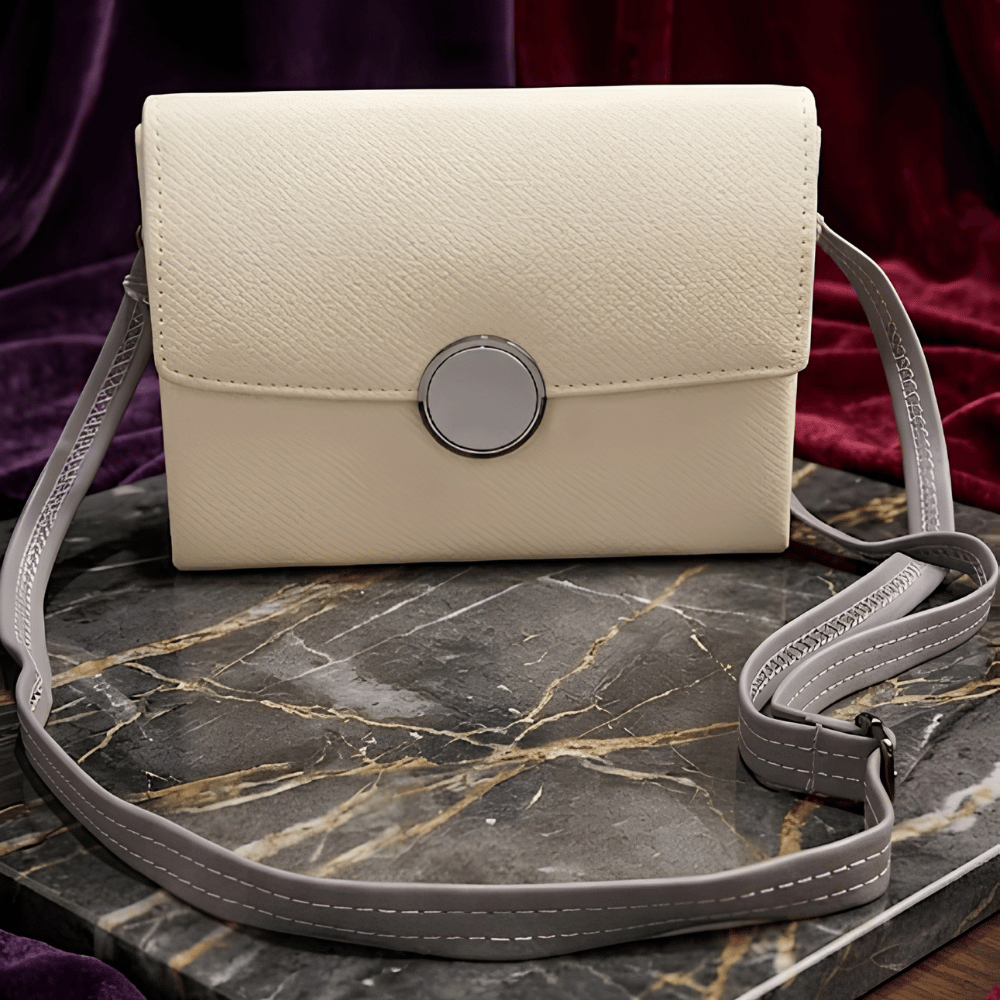 Ivory Aura Elegant Sling Clutch Bag