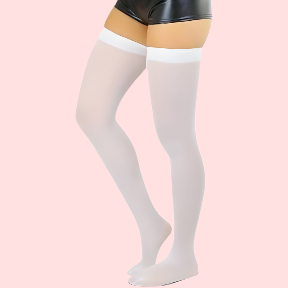 Women's Opaque Thigh-High Stockings