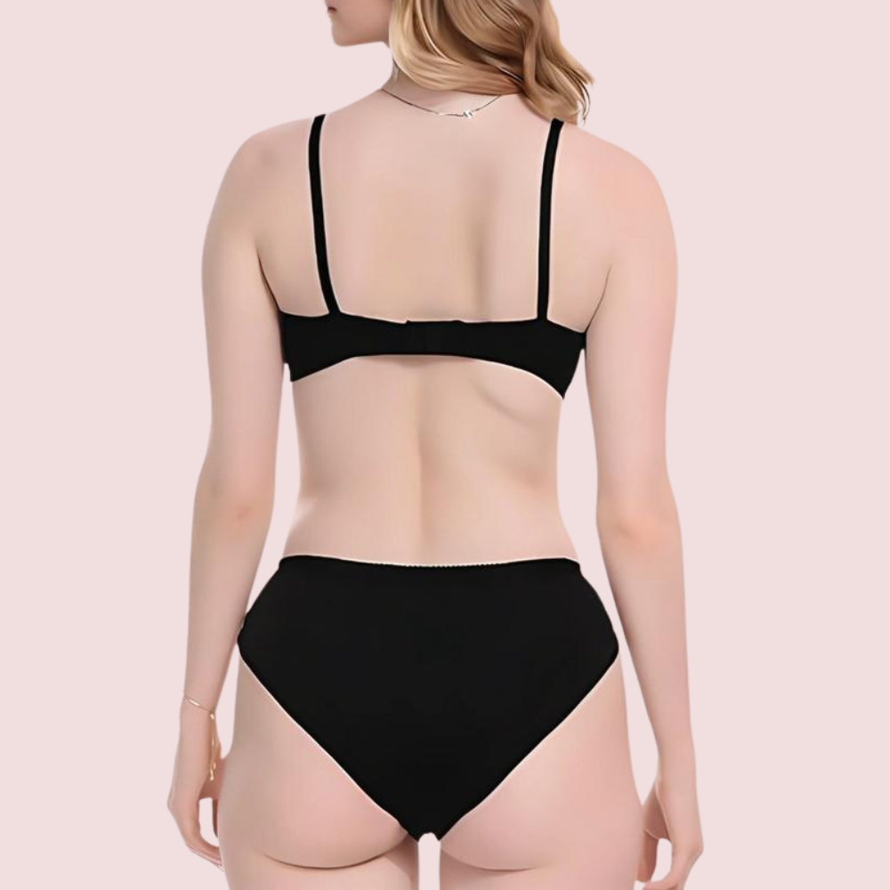 Women's Cotton Non-Padded Wire-Free Bra &amp; Panty Set (Pack of 2)