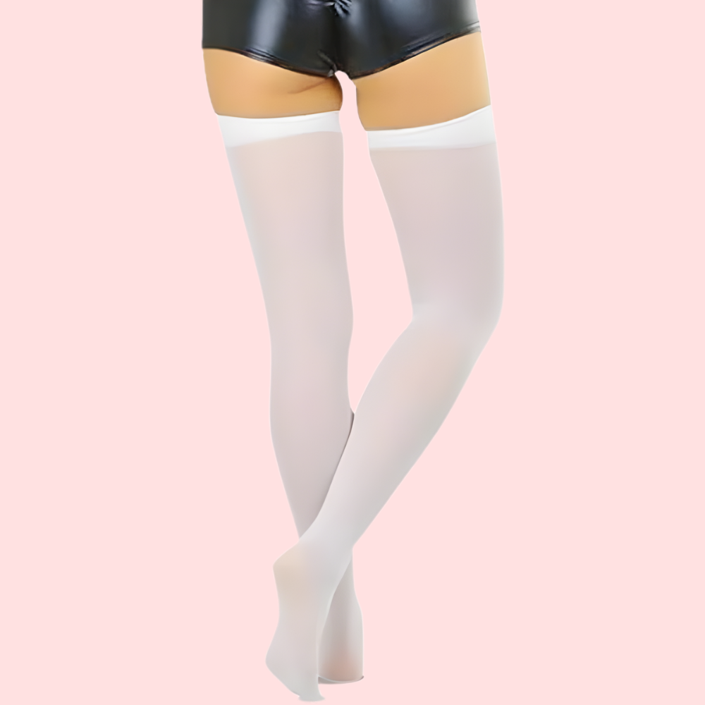Women's Opaque Thigh-High Stockings