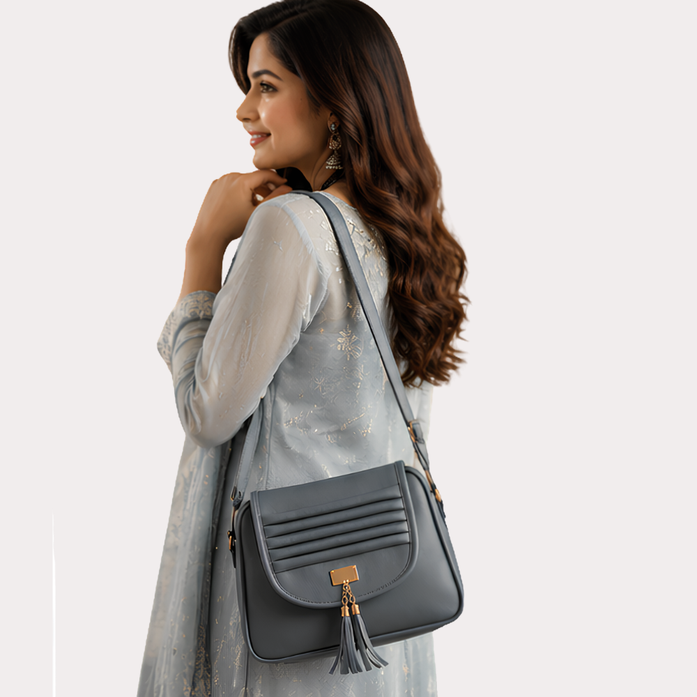Midnight Charm Tassel Sling Bag