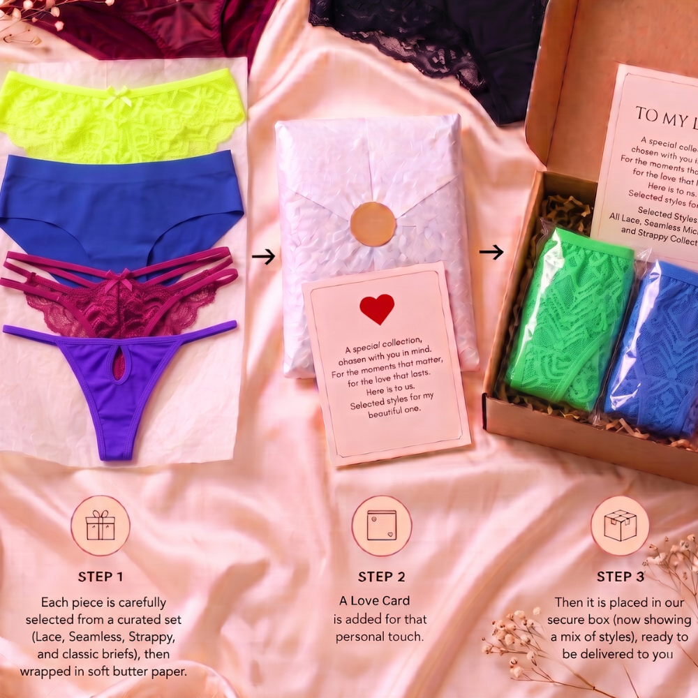 The Self-Love Collection — Luxury 6-Piece Panty Gift Box