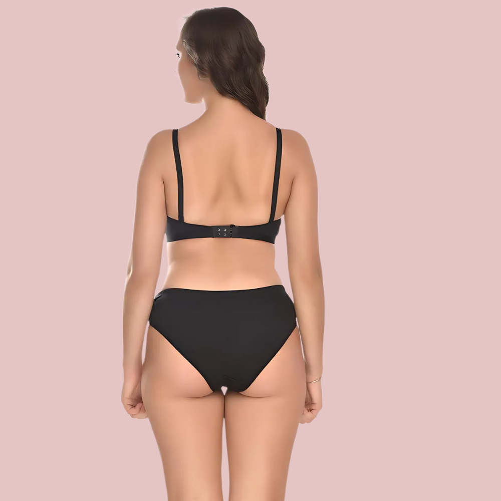 Women's Cotton Non-Padded Wire-Free Bra &amp; Panty Set (Pack of 2)