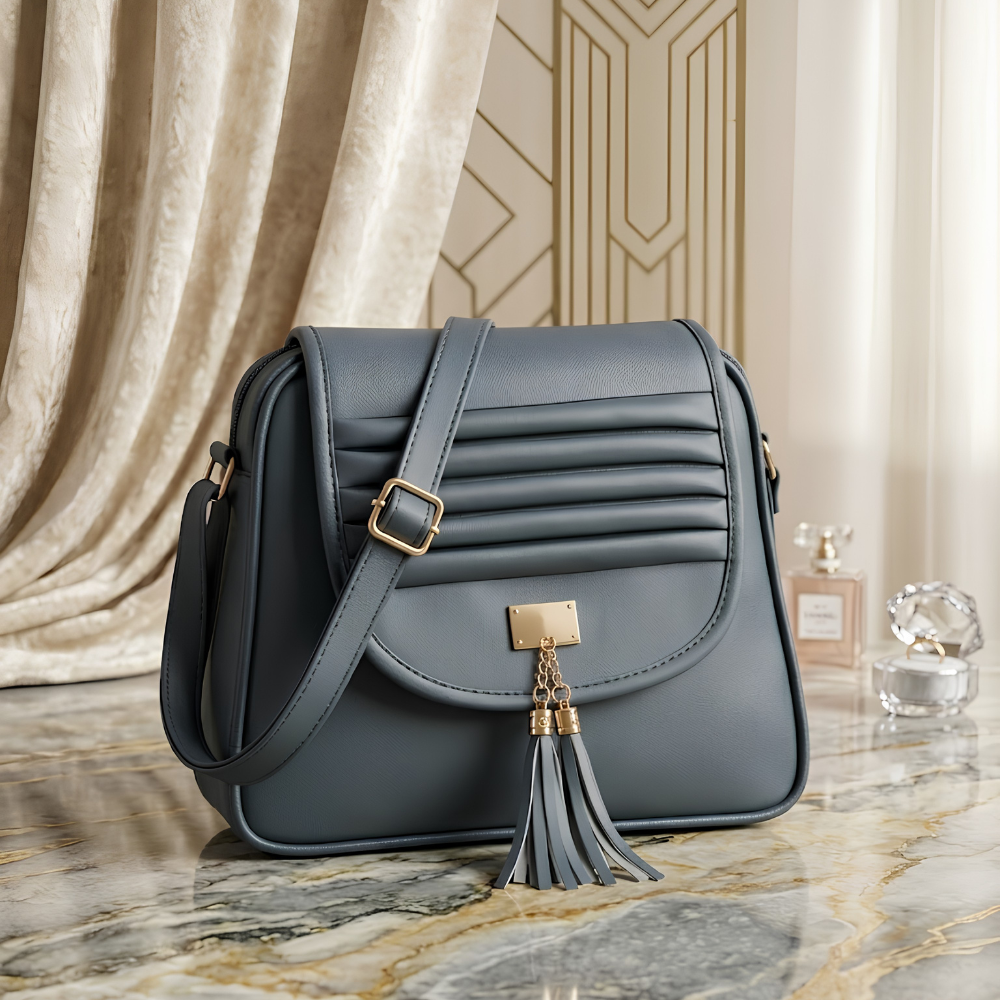 Midnight Charm Tassel Sling Bag