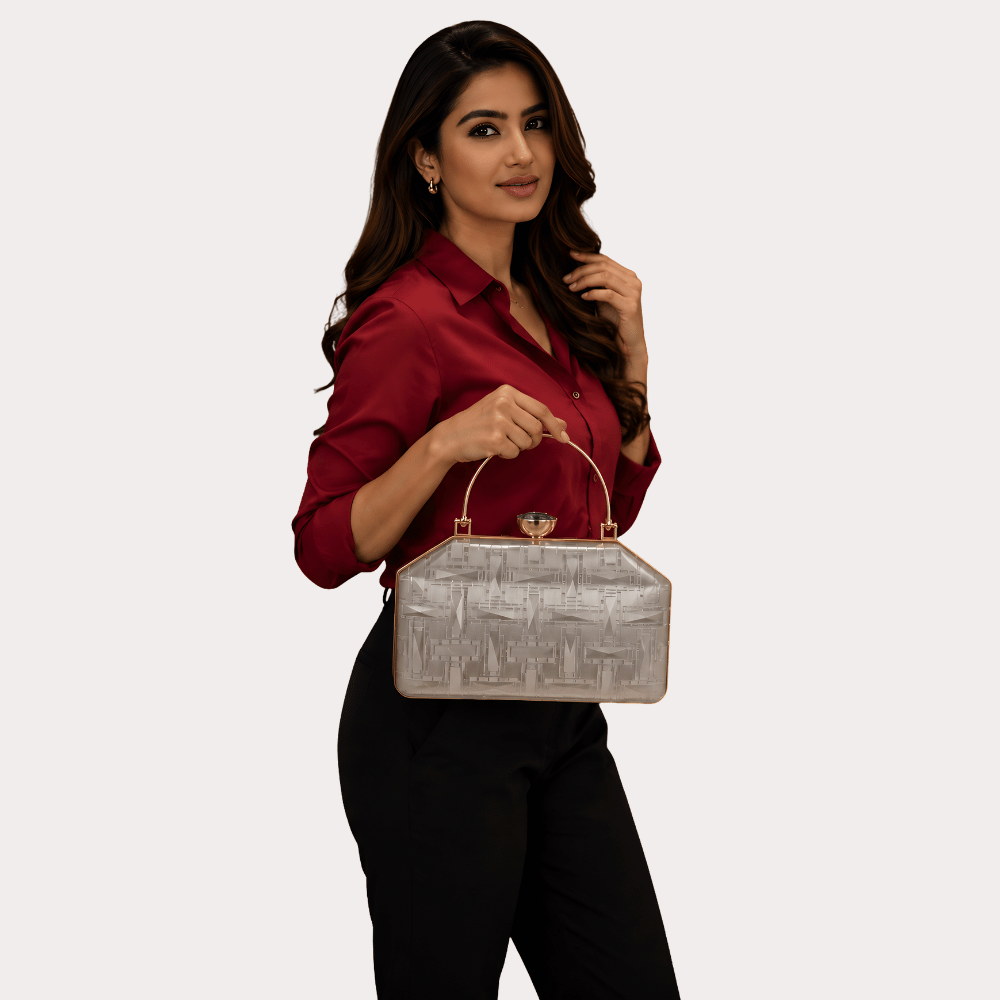 Crystal Pearl Luxe Statement Handbag