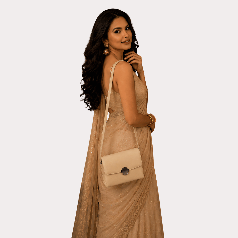 Ivory Aura Elegant Sling Clutch Bag