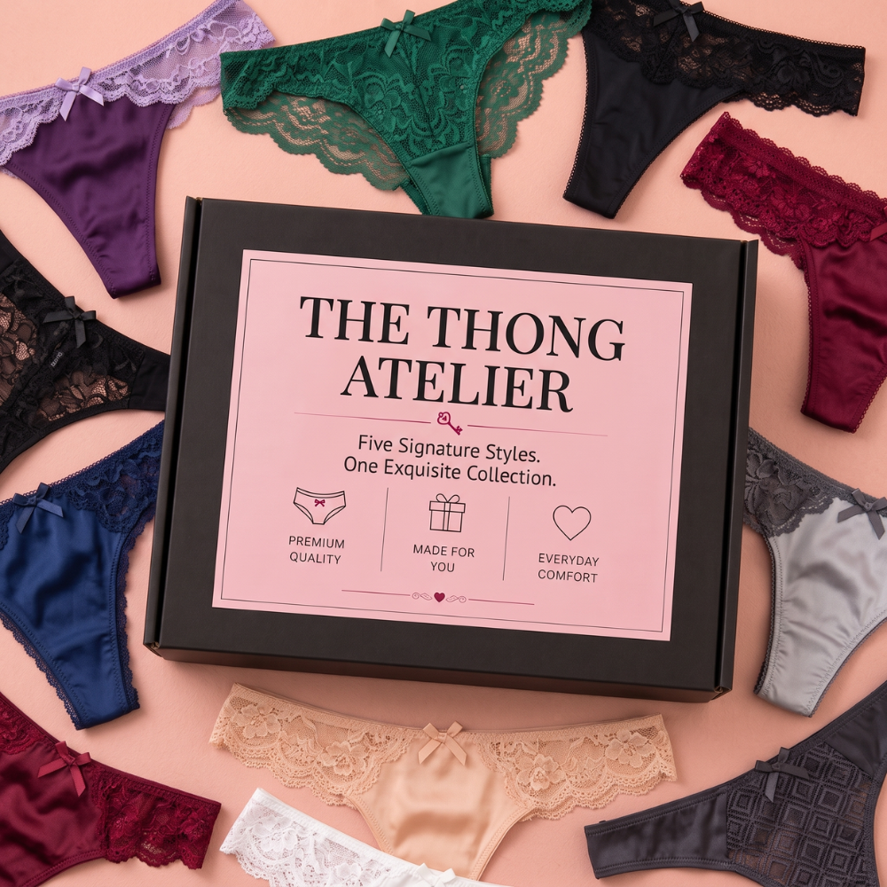 The Thong Atelier — Luxury 5-Piece Thong Box