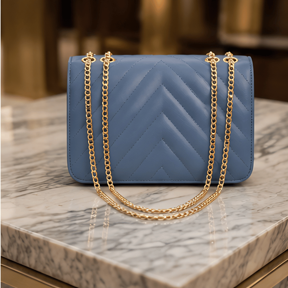 SkyLuxe Chevron Blue Sling Bag for Women
