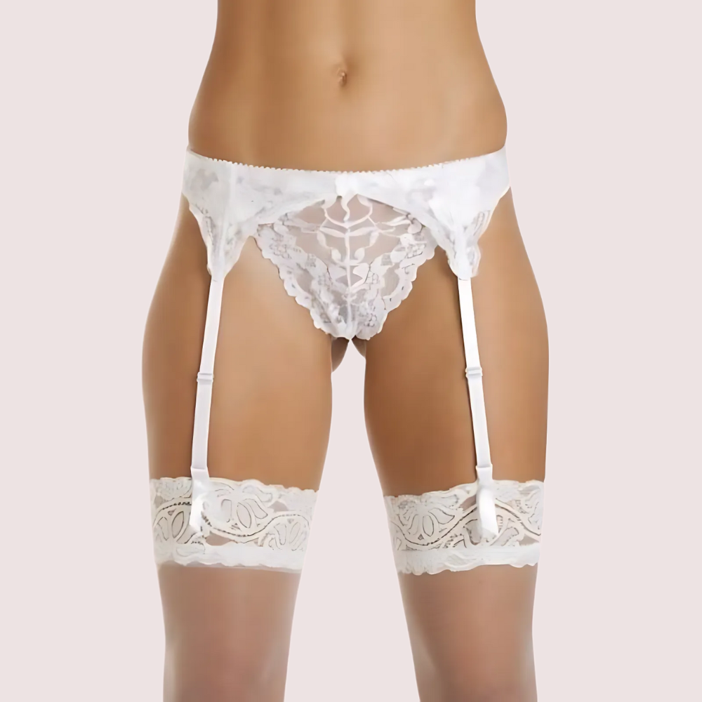 Women's Floral Lace Adjustable Garter Belt for Stockings