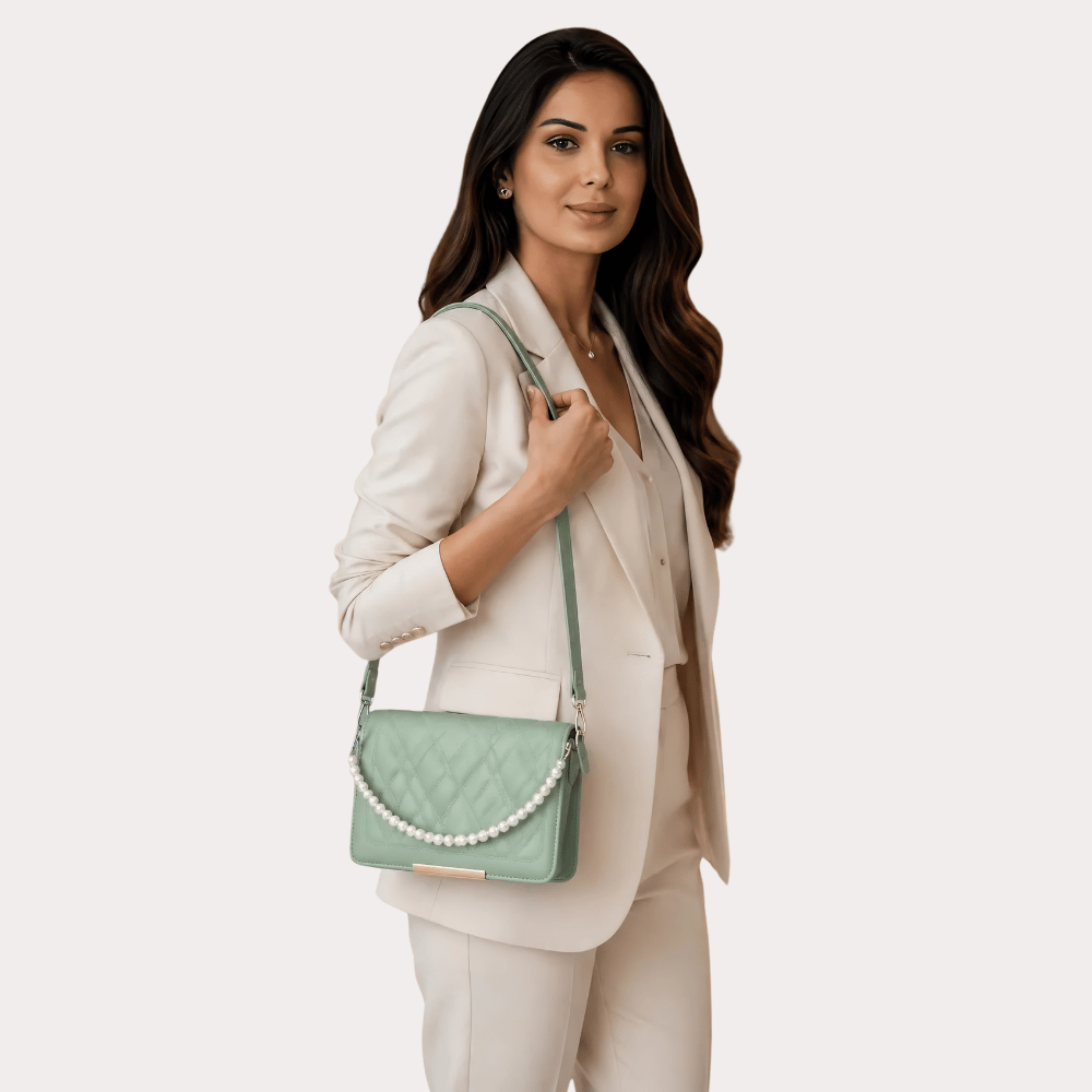 Elegant Pearl Chain Crossbody Handbag