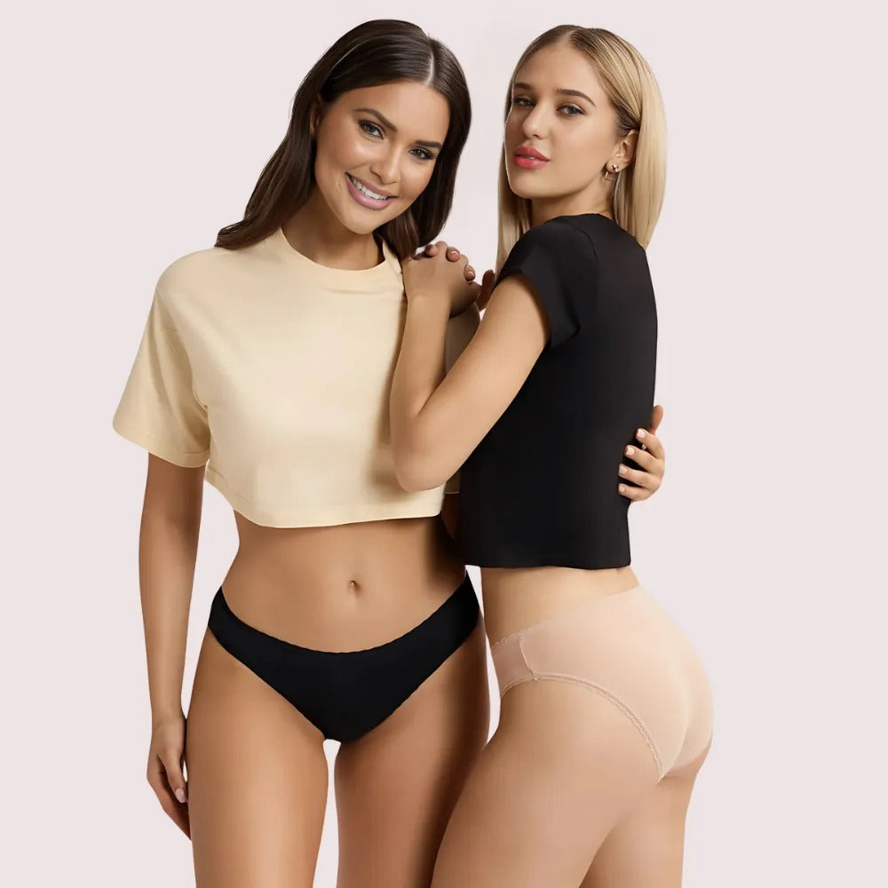 Women's Seamless No-Show Bikini Panties Pack of 2